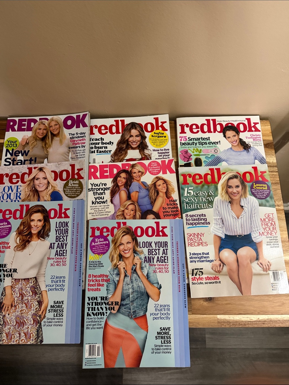 Redbook Magazine Lot - Mixed Covers (Red, White, Blue)